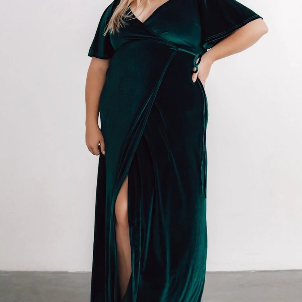 Meghan Velvet Wrap Maxi Dress XXL